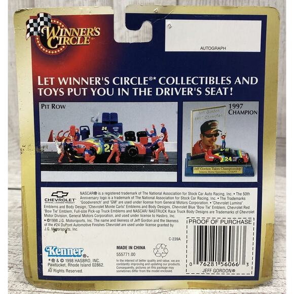 (lot Of 2) 2004 1/64 Jeff Gordon #24 DuPont w Hood Magnet & 1998 1/43 w/ Stand - Picture 9 of 11
